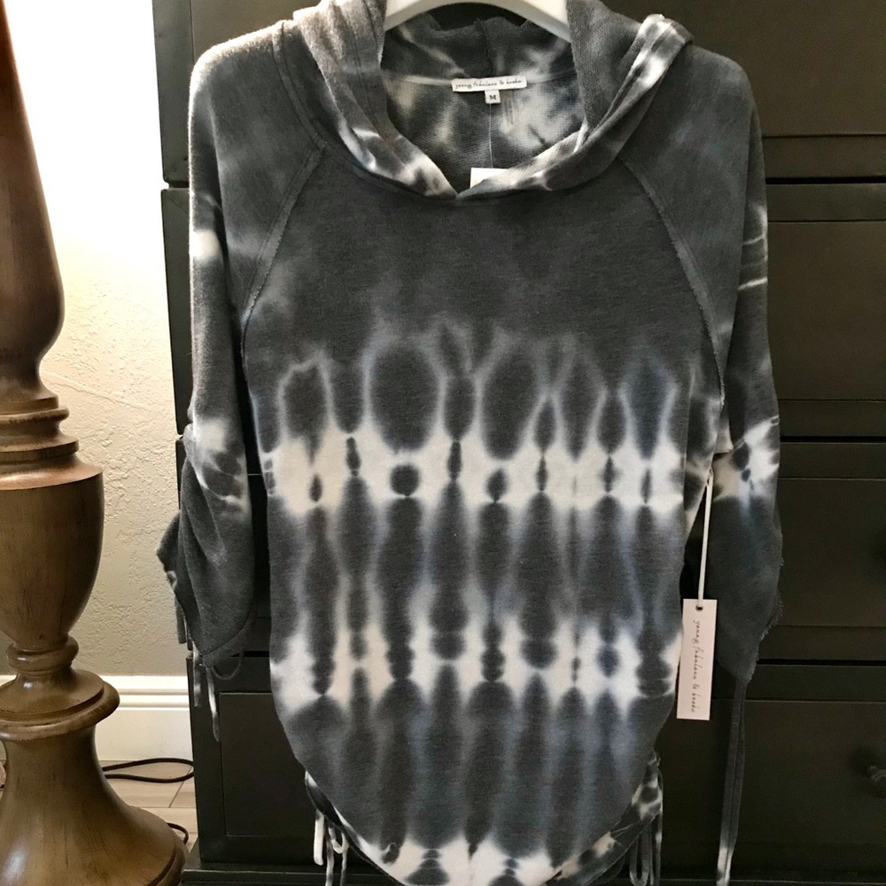 Young fabulous & broke tie dye hoodie sweatshirt